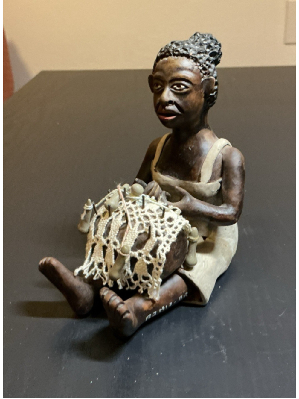 Vintage Brazilian Clay Figurine Of A Woman From Bahia …5.5”tall